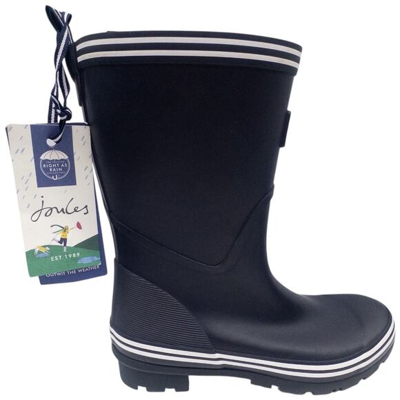 Joules Women's Coastal  Rain Boots Rubber Wellies Navy Blue White Size 7 - Picture 1 of 7